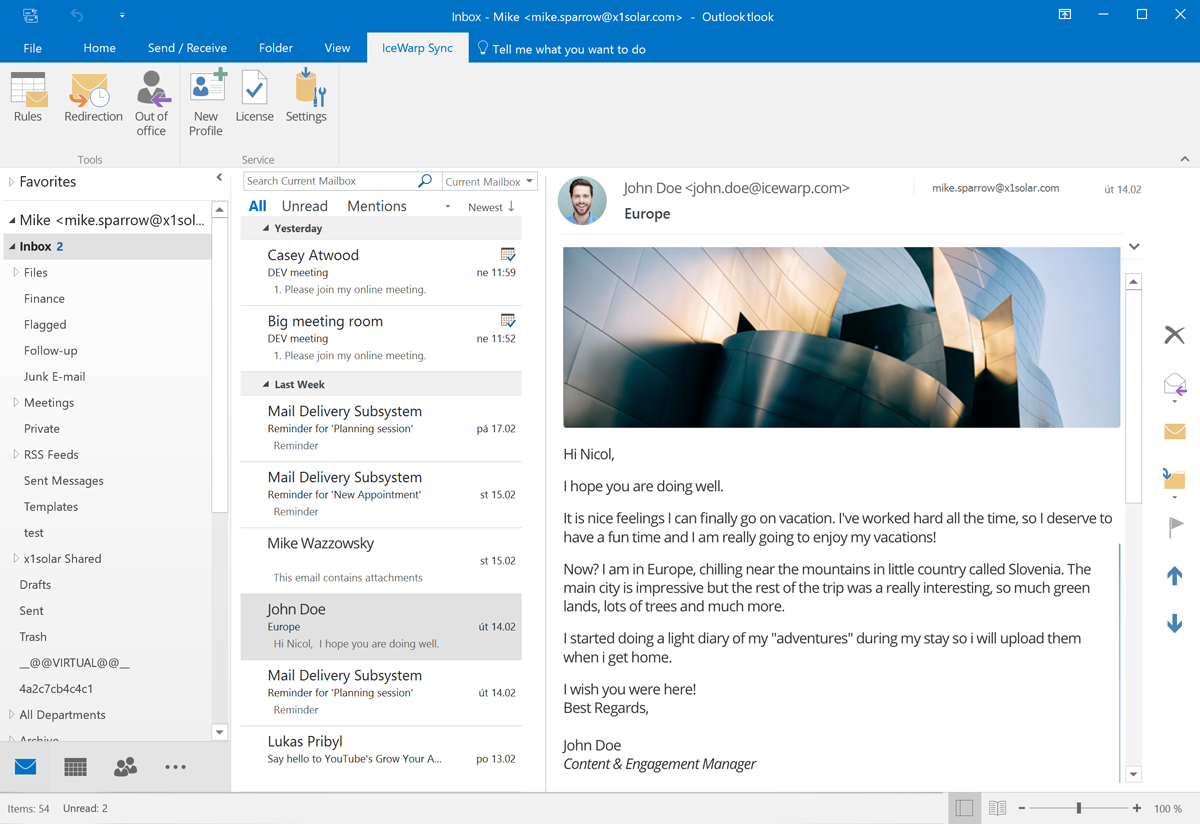IceWarp Outlook Sync IceWarp Outlook Sync